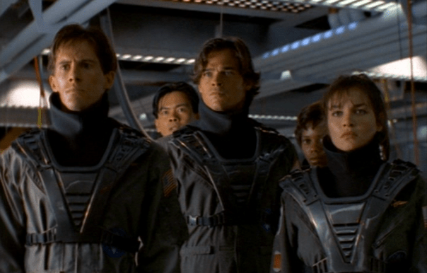  This screenshot is from later in the episode, but I think it does a nice job of visually representing how the two minority series regulars are treated in comparison to their white co-stars.