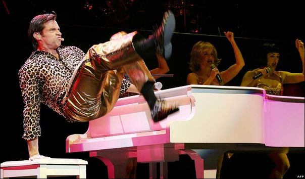 That is a bummer. Here, Hugh Jackman in "The Boy From Oz" will make you feel better! 